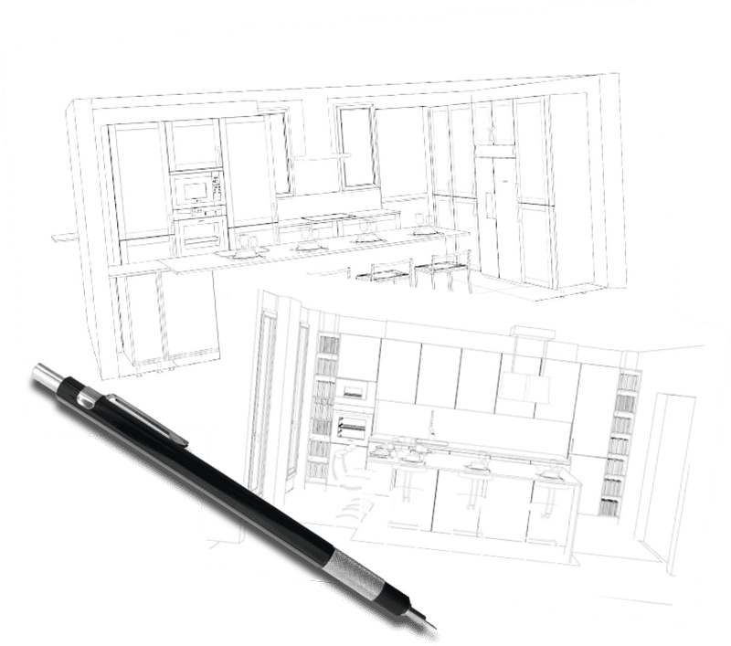 dessin conception de cuisine