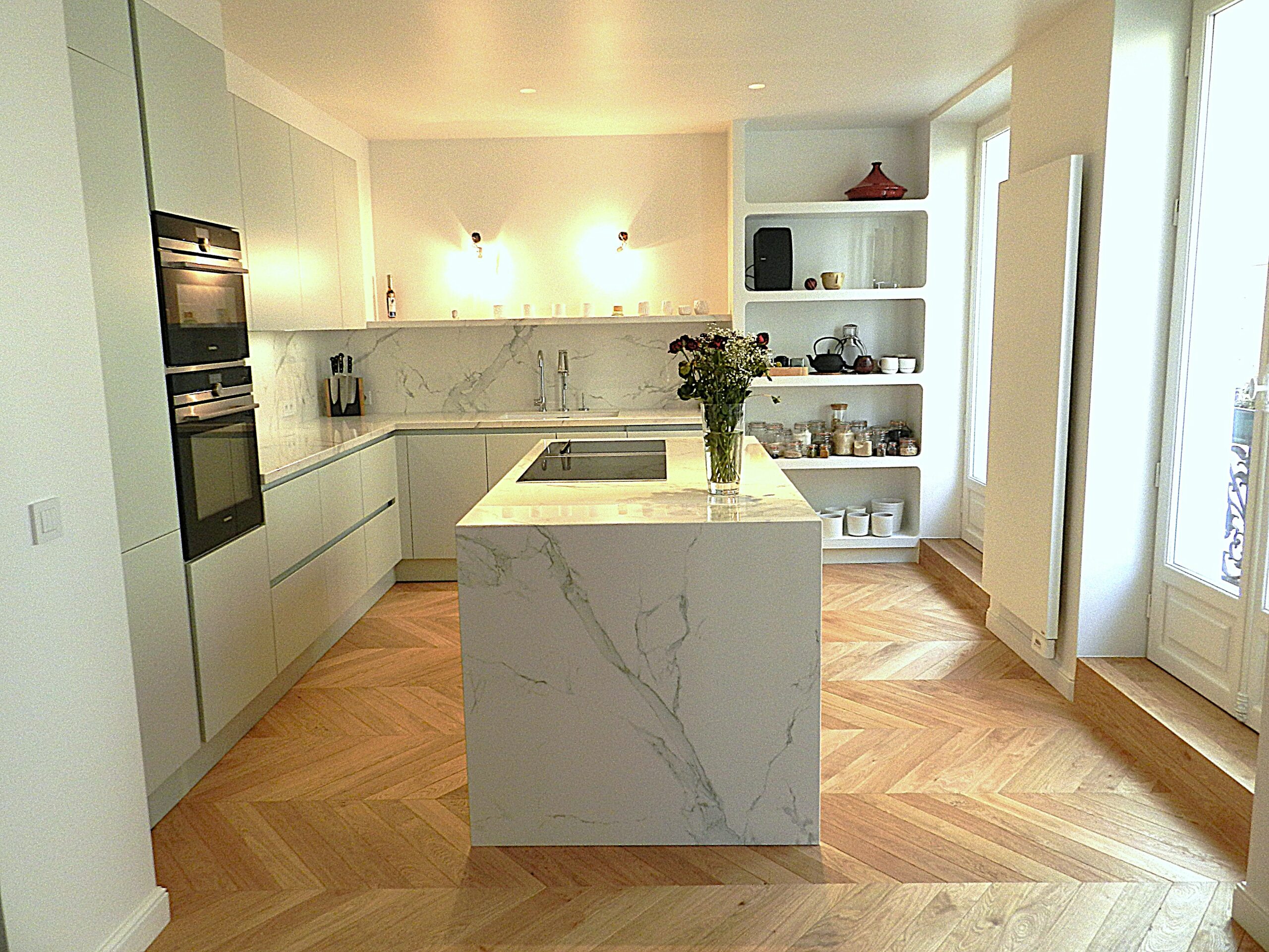 Cuisine ouverte avec ilot Paris 03